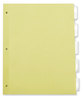 A Picture of product UNV-20831 Universal® Insertable Tab Index 5-Tab, 11 x 8.5, Buff, Clear Tabs, 24 Sets