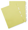 A Picture of product UNV-20831 Universal® Insertable Tab Index 5-Tab, 11 x 8.5, Buff, Clear Tabs, 24 Sets