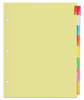 A Picture of product UNV-20840 Universal® Insertable Tab Index 8-Tab, 11 x 8.5, Buff, Assorted Tabs, 24 Sets
