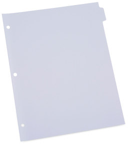 Universal® Self-Tab Index Dividers 8-Tab, 11 x 8.5, White, 24 Sets