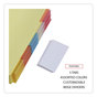 A Picture of product UNV-20860 Universal® Deluxe Extended Insertable Tab Indexes 5-Tab, 11 x 8.5, Buff, Assorted tabs, 24 Sets