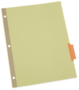 Universal® Deluxe Extended Insertable Tab Indexes 5-Tab, 11 x 8.5, Buff, Assorted tabs, 24 Sets