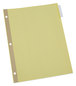 A Picture of product UNV-20861 Universal® Deluxe Extended Insertable Tab Indexes 5-Tab, 11 x 8.5, Buff, Clear Tabs, 24 Sets