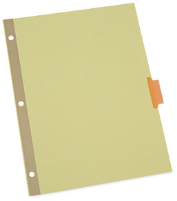 Universal® Deluxe Extended Insertable Tab Indexes 8-Tab, 11 x 8.5, Buff, Assorted Tabs, 24 Sets