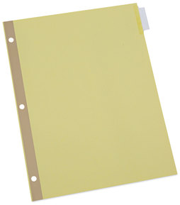Universal® Deluxe Extended Insertable Tab Indexes 8-Tab, 11 x 8.5, Buff, Clear Tabs, 24 Sets
