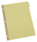 A Picture of product UNV-20891 Universal® Deluxe Extended Insertable Tab Indexes 8-Tab, 11 x 8.5, Buff, Clear Tabs, 24 Sets
