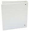 A Picture of product UNV-20972 Universal® Economy Round Ring View Binder 3 Rings, 1.5" Capacity, 11 x 8.5, White, 6/Pack