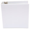 A Picture of product UNV-20992 Universal® Economy Round Ring View Binder 3 Rings, 3" Capacity, 11 x 8.5, White, 6/Pack