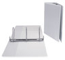 A Picture of product UNV-20994 Universal® Slant D-Ring View Binder 3 Rings, 4" Capacity, 11 x 8.5, White