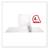 A Picture of product UNV-20994 Universal® Slant D-Ring View Binder 3 Rings, 4" Capacity, 11 x 8.5, White