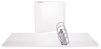 Universal® Slant D-Ring View Binder 3 Rings, 4" Capacity, 11 x 8.5, White