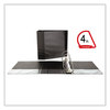 A Picture of product UNV-20995 Universal® Slant D-Ring View Binder 3 Rings, 4" Capacity, 11 x 8.5, Black