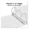 A Picture of product UNV-20997 Universal® Slant D-Ring View Binder 3 Rings, 5" Capacity, 11 x 8.5, White
