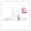 A Picture of product UNV-20997 Universal® Slant D-Ring View Binder 3 Rings, 5" Capacity, 11 x 8.5, White