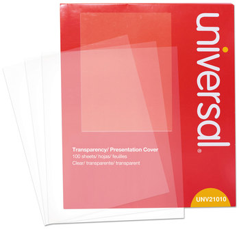Universal® Transparent Sheets Black and White Laser Printer Transparency Film, 8.5 x 11, 100/Pack