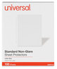 A Picture of product UNV-21121 Universal® Standard Sheet Protector 8.5 x 11, Clear, Non-Glare, 100/Box