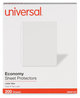 A Picture of product UNV-21123 Universal® Standard Sheet Protector Economy, 8.5 x 11, Clear, 200/Box