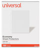 A Picture of product UNV-21130 Universal® Standard Sheet Protector Top-Load Poly Protectors, Economy, Letter, 100/Box