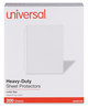 A Picture of product UNV-21134 Universal® Deluxe Heavy Sheet Protector Top-Load Poly Protectors, Gauge, Letter Size, Clear, 200/Pack