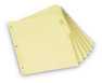 A Picture of product UNV-21873 Universal® Insertable Tab Index 8-Tab, 11 x 8.5, Buff, Clear Tabs, 6 Sets