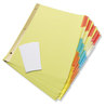 A Picture of product UNV-21874 Universal® Deluxe Extended Insertable Tab Indexes 5-Tab, 11 x 8.5, Buff, Assorted Tabs, 6 Sets