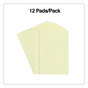 A Picture of product UNV-22000 Universal® Glue Top Pads Wide/Legal Rule, 50 Canary-Yellow 8.5 x 11 Sheets, Dozen