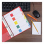 A Picture of product UNV-24800 Universal® Deluxe Table of Contents Dividers for Printers 5-Tab, 1 to 5; Of 11 x 8.5, White, 6 Sets