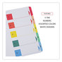 A Picture of product UNV-24800 Universal® Deluxe Table of Contents Dividers for Printers 5-Tab, 1 to 5; Of 11 x 8.5, White, 6 Sets