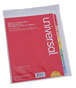 A Picture of product UNV-24800 Universal® Deluxe Table of Contents Dividers for Printers 5-Tab, 1 to 5; Of 11 x 8.5, White, 6 Sets