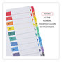 A Picture of product UNV-24804 Universal® Deluxe Table of Contents Dividers for Printers 10-Tab, 1 to 10; Of 11 x 8.5, White, 6 Sets