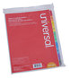 A Picture of product UNV-24804 Universal® Deluxe Table of Contents Dividers for Printers 10-Tab, 1 to 10; Of 11 x 8.5, White, 6 Sets