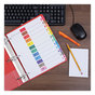 A Picture of product UNV-24806 Universal® Deluxe Table of Contents Dividers for Printers 12-Tab, 1 to 12; Of 11 x 8.5, White, 6 Sets