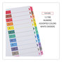A Picture of product UNV-24806 Universal® Deluxe Table of Contents Dividers for Printers 12-Tab, 1 to 12; Of 11 x 8.5, White, 6 Sets