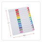 A Picture of product UNV-24806 Universal® Deluxe Table of Contents Dividers for Printers 12-Tab, 1 to 12; Of 11 x 8.5, White, 6 Sets