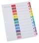 A Picture of product UNV-24806 Universal® Deluxe Table of Contents Dividers for Printers 12-Tab, 1 to 12; Of 11 x 8.5, White, 6 Sets
