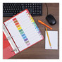 A Picture of product UNV-24810 Universal® Deluxe Table of Contents Dividers for Printers 12-Tab, Jan. to Dec., 11 x 8.5, White, 1 Set