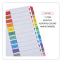 A Picture of product UNV-24810 Universal® Deluxe Table of Contents Dividers for Printers 12-Tab, Jan. to Dec., 11 x 8.5, White, 1 Set