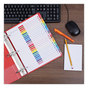 A Picture of product UNV-24812 Universal® Deluxe Table of Contents Dividers for Printers 26-Tab, A to Z, 11 x 8.5, White, 1 Set