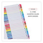 A Picture of product UNV-24812 Universal® Deluxe Table of Contents Dividers for Printers 26-Tab, A to Z, 11 x 8.5, White, 1 Set