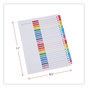 A Picture of product UNV-24812 Universal® Deluxe Table of Contents Dividers for Printers 26-Tab, A to Z, 11 x 8.5, White, 1 Set