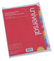 A Picture of product UNV-24812 Universal® Deluxe Table of Contents Dividers for Printers 26-Tab, A to Z, 11 x 8.5, White, 1 Set