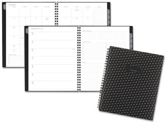 AT-A-GLANCE® Elevation Poly Weekly/Monthly Planner 8.75 x 7, Black Cover, 12-Month (Jan to Dec): 2024