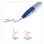 A Picture of product UNV-27411 Universal™ Ballpoint Stick Pen Medium 1 mm, Blue Ink, Gray/Blue Barrel, Dozen