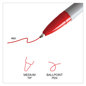 A Picture of product UNV-27412 Universal™ Ballpoint Stick Pen Medium 1 mm, Red Ink, Gray/Red Barrel, Dozen