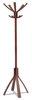 A Picture of product ABA-PMCAFE Alba™ Café Wood Coat Stand Cafe Ten Peg/Five Hook, 21.67w x 21.67d 69.33h, Espresso Brown