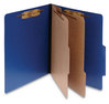 A Picture of product ACC-15663 ACCO ColorLife® PRESSTEX® Classification Folders 3" Expansion, 2 Dividers, 6 Fasteners, Letter Size, Dark Blue Exterior, 10/Box