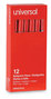 A Picture of product UNV-27412 Universal™ Ballpoint Stick Pen Medium 1 mm, Red Ink, Gray/Red Barrel, Dozen