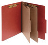A Picture of product ACC-16036 ACCO Pressboard Classification Folders 3" Expansion, 2 Dividers, 6 Fasteners, Legal Size, Earth Red Exterior, 10/Box