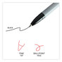 A Picture of product UNV-27420 Universal™ Ballpoint Stick Pen Fine 0.7 mm, Black Ink, Gray/Black Barrel, Dozen