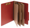 A Picture of product ACC-16038 ACCO Pressboard Classification Folders 4" Expansion, 3 Dividers, 8 Fasteners, Legal Size, Earth Red Exterior, 10/Box